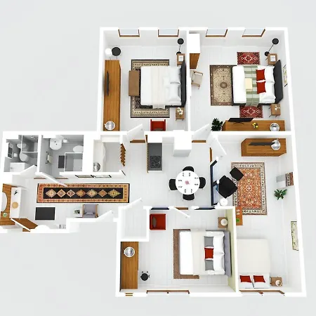 4br In Centre W Quiet Windows & Stockmann 50m 아파트